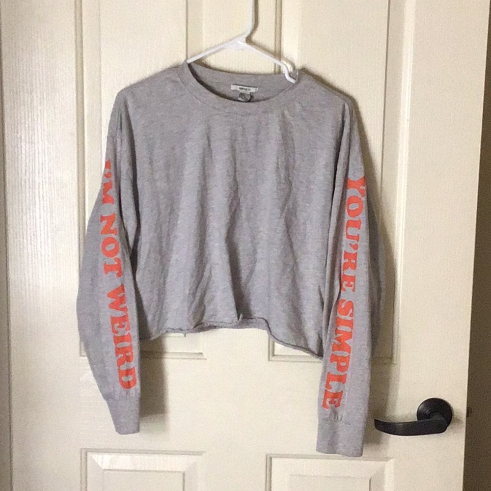 Gray crop top ❗️FINAL SALE❗️